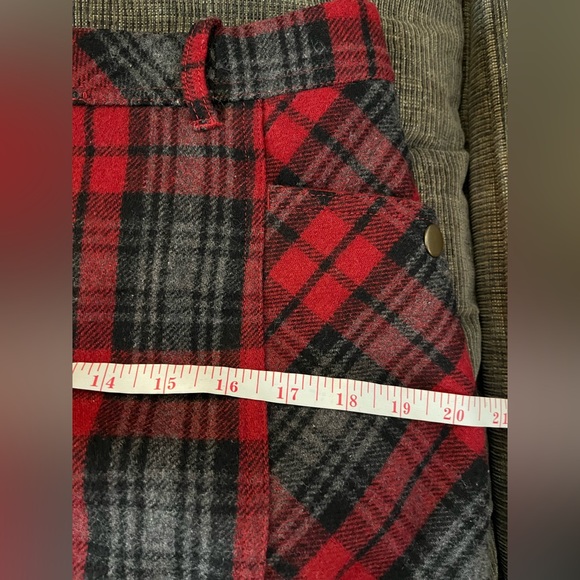 Vintage Eddie Bauer Plaid Tartan Wool Academia Mini Skirt Fall Winter Size 10 - Picture 8 of 10